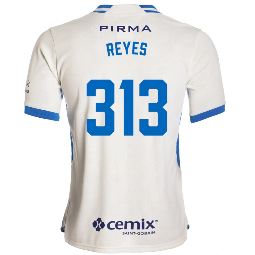 Danxen Niño Camiseta Ian Reyes #313 Blanco Azul Rojo 2ª Equipación 2026/27 La Camisa
