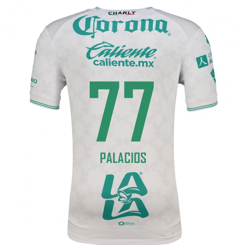 Danxen Niño Camiseta Kevin Palacios #77 Verde Claro Blanco 2ª Equipación 2026/27 La Camisa