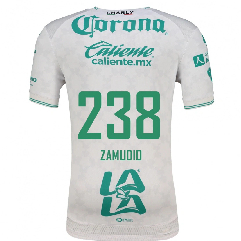 Danxen Niño Camiseta José Zamudio #238 Verde Claro Blanco 2ª Equipación 2026/27 La Camisa