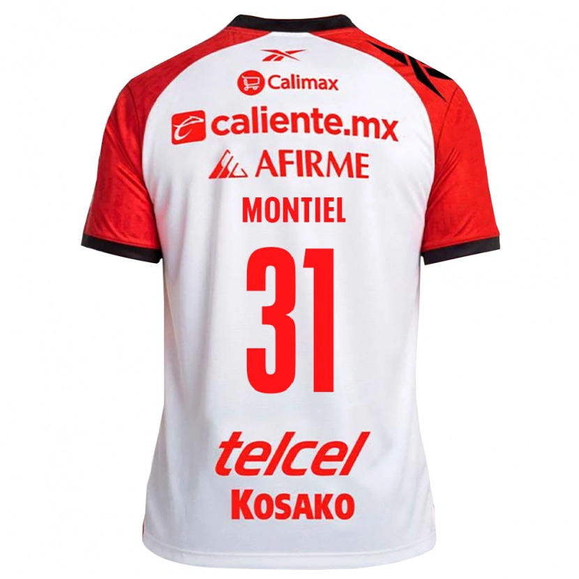 Danxen Niño Camiseta Abril Montiel #31 Rojo Blanco Negro 2ª Equipación 2026/27 La Camisa