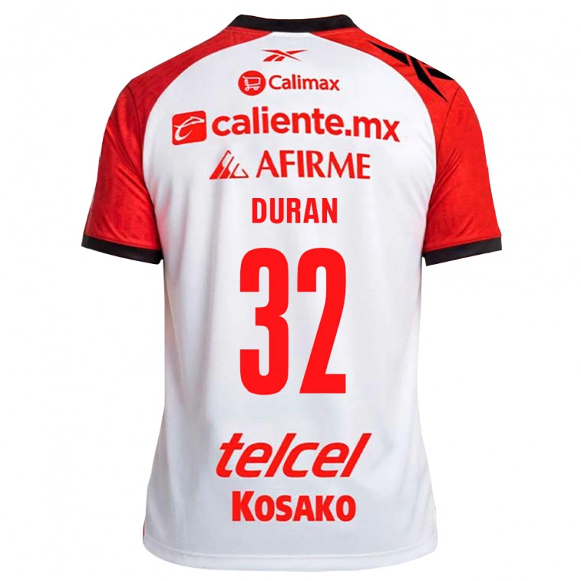 Danxen Niño Camiseta Ailed Duran #32 Rojo Blanco Negro 2ª Equipación 2026/27 La Camisa
