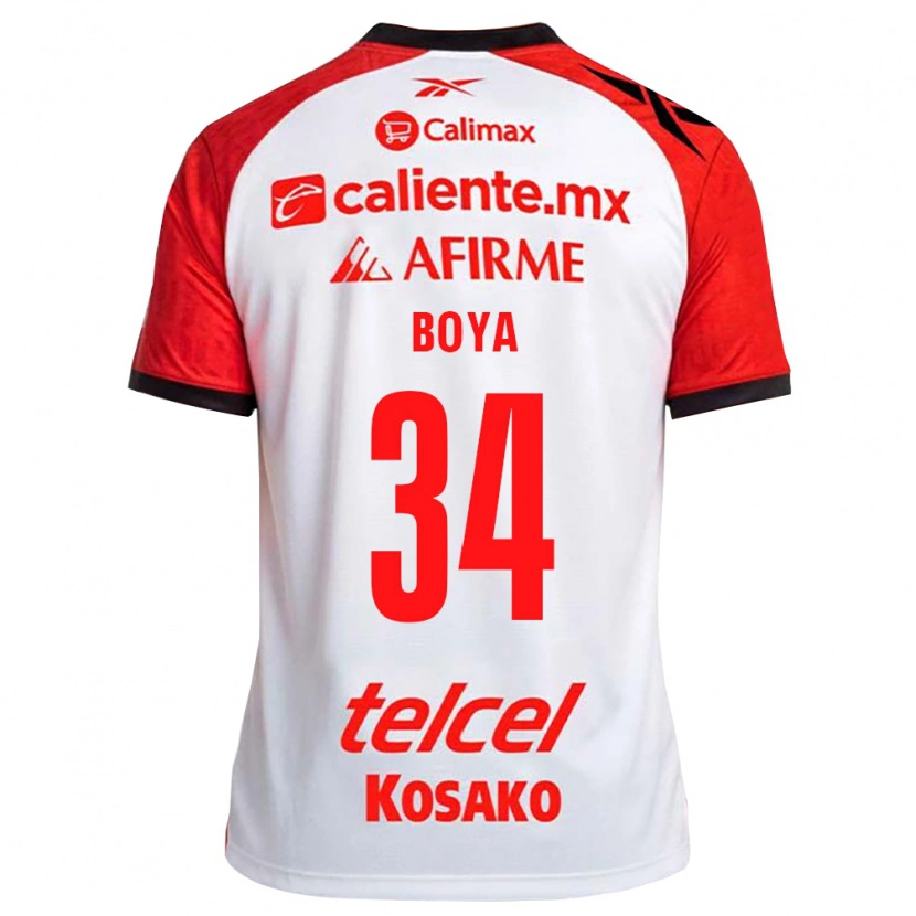 Danxen Niño Camiseta Frank Boya #34 Rojo Blanco Negro 2ª Equipación 2026/27 La Camisa