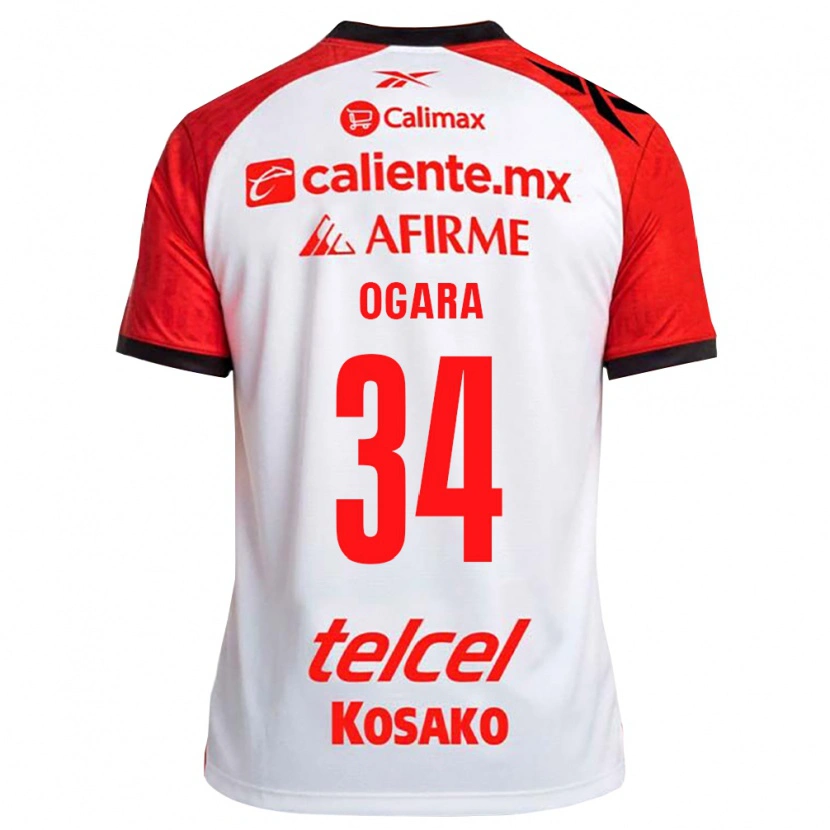 Danxen Niño Camiseta Gerson Ogara #34 Rojo Blanco Negro 2ª Equipación 2026/27 La Camisa