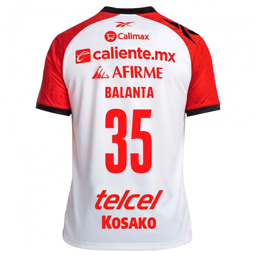 Danxen Niño Camiseta Kevin Balanta #35 Rojo Blanco Negro 2ª Equipación 2026/27 La Camisa