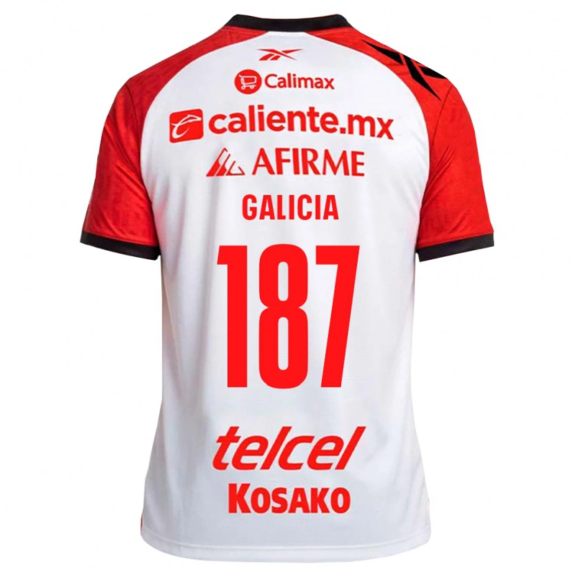 Danxen Niño Camiseta Carlos Galicia #187 Rojo Blanco Negro 2ª Equipación 2026/27 La Camisa
