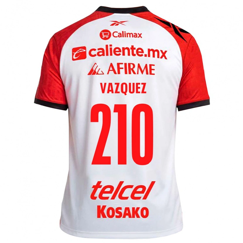 Danxen Niño Camiseta Daniel Vázquez #210 Rojo Blanco Negro 2ª Equipación 2026/27 La Camisa