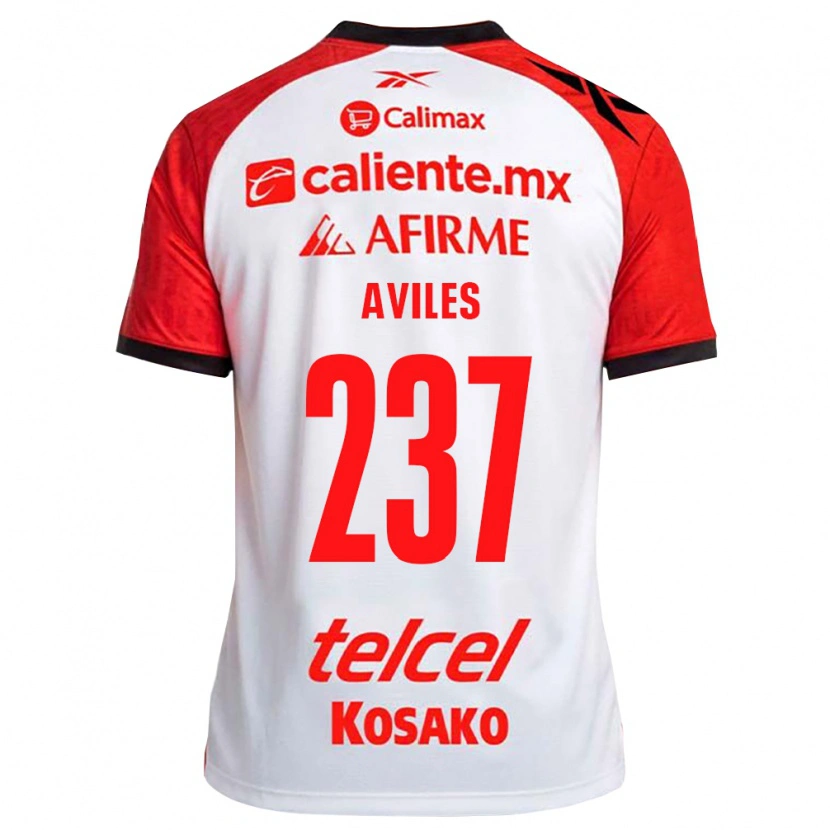 Danxen Niño Camiseta Emiliano Áviles #237 Rojo Blanco Negro 2ª Equipación 2026/27 La Camisa
