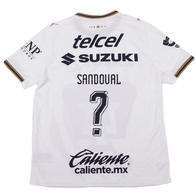 Danxen Niño Camiseta Kevin Sandoval #0 Blanco Negro Marrón 2ª Equipación 2026/27 La Camisa