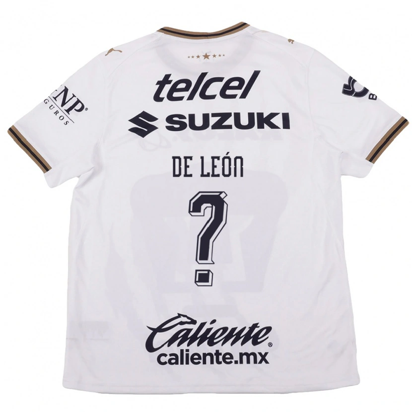 Danxen Niño Camiseta Abraham De León #0 Blanco Negro Marrón 2ª Equipación 2026/27 La Camisa