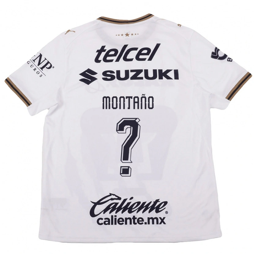Danxen Niño Camiseta Leider Montaño #0 Blanco Negro Marrón 2ª Equipación 2026/27 La Camisa