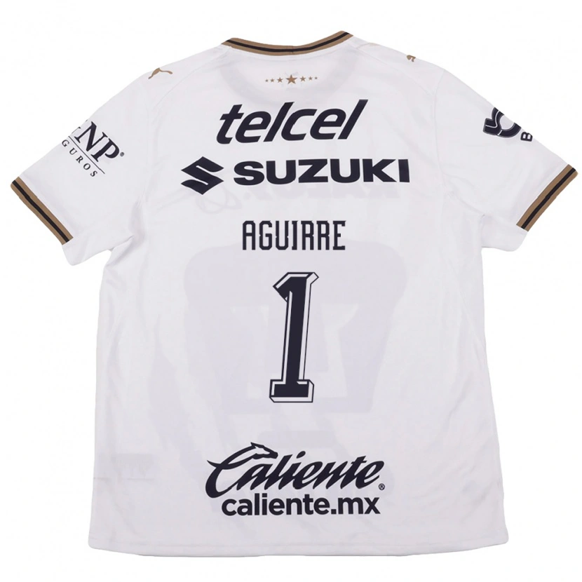 Danxen Niño Camiseta Miriam Aguirre #1 Blanco Negro Marrón 2ª Equipación 2026/27 La Camisa