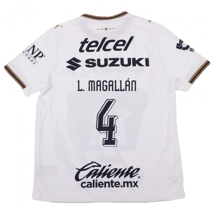 Danxen Niño Camiseta Lisandro Magallan #4 Blanco Negro Marrón 2ª Equipación 2026/27 La Camisa