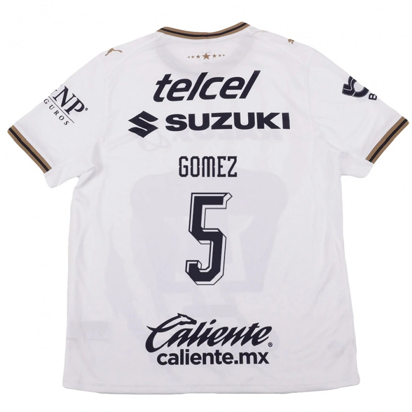 Danxen Niño Camiseta Kimberli Gomez #5 Blanco Negro Marrón 2ª Equipación 2026/27 La Camisa