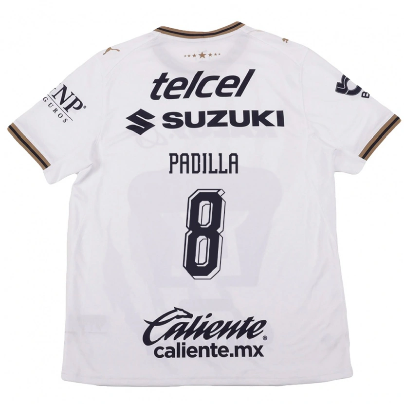 Danxen Niño Camiseta Dania Padilla #8 Blanco Negro Marrón 2ª Equipación 2026/27 La Camisa