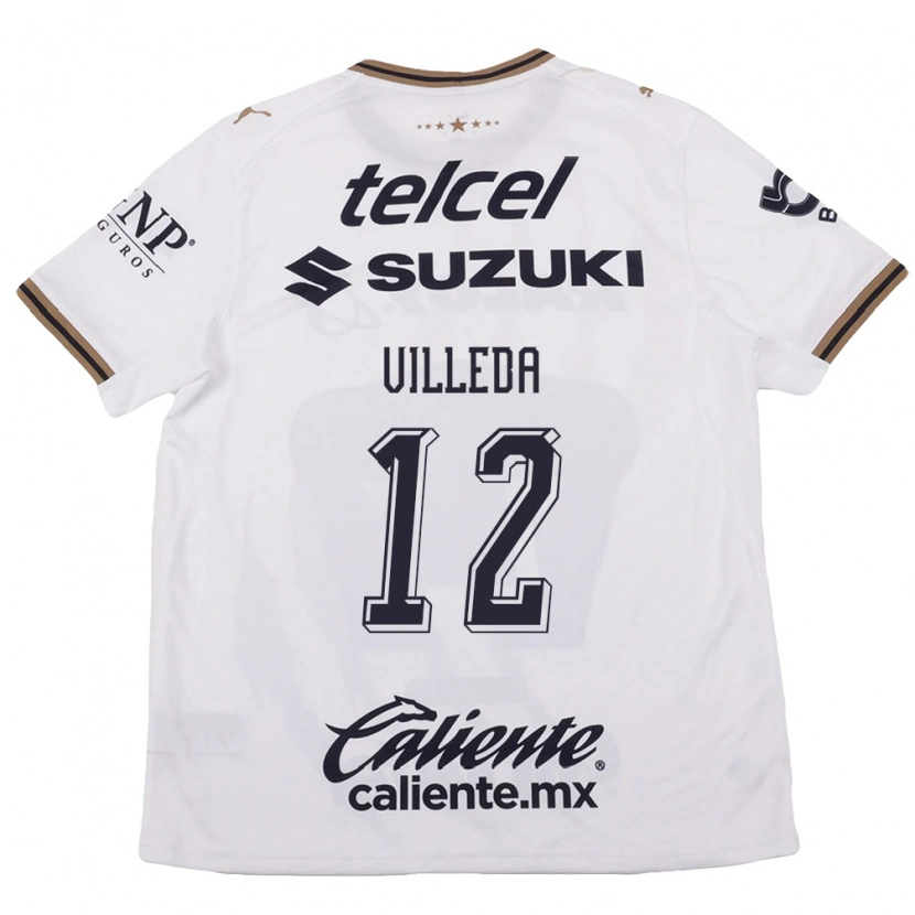 Danxen Niño Camiseta Melany Villeda #12 Blanco Negro Marrón 2ª Equipación 2026/27 La Camisa