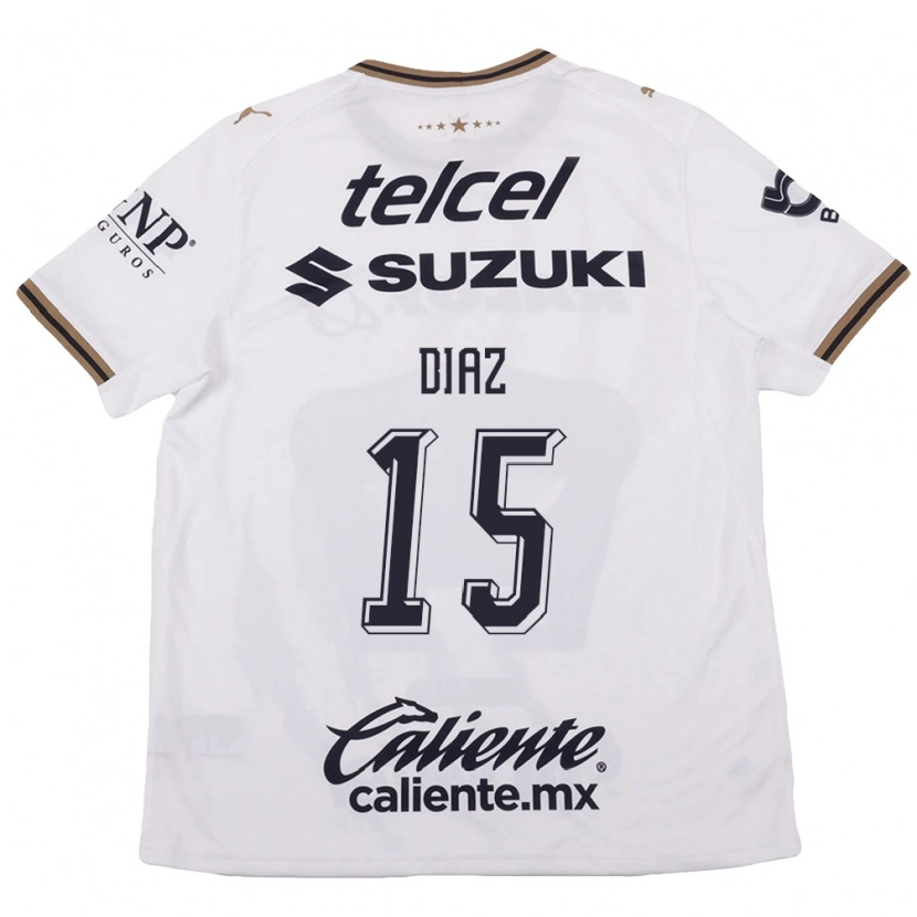 Danxen Niño Camiseta Marylin Diaz #15 Blanco Negro Marrón 2ª Equipación 2026/27 La Camisa