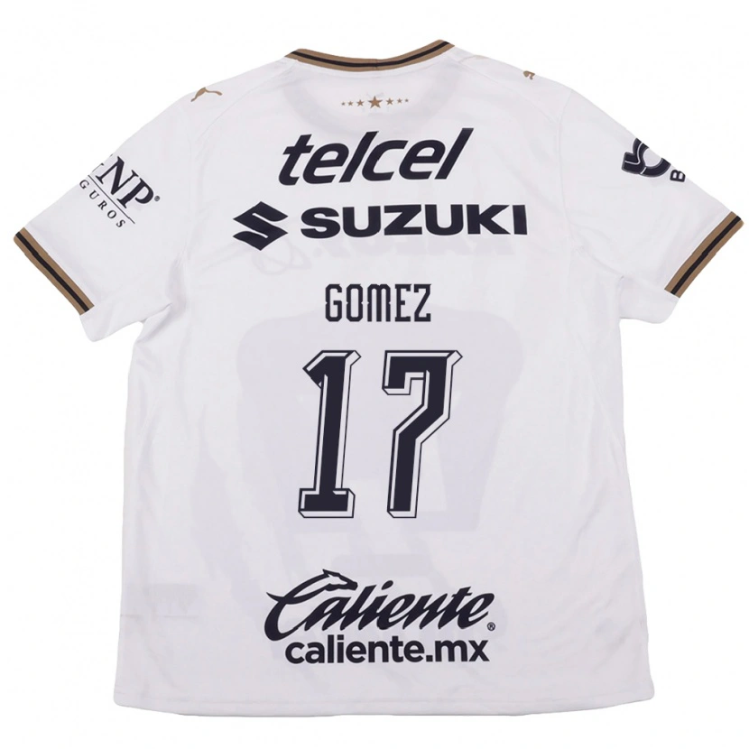 Danxen Niño Camiseta Diana Gomez #17 Blanco Negro Marrón 2ª Equipación 2026/27 La Camisa