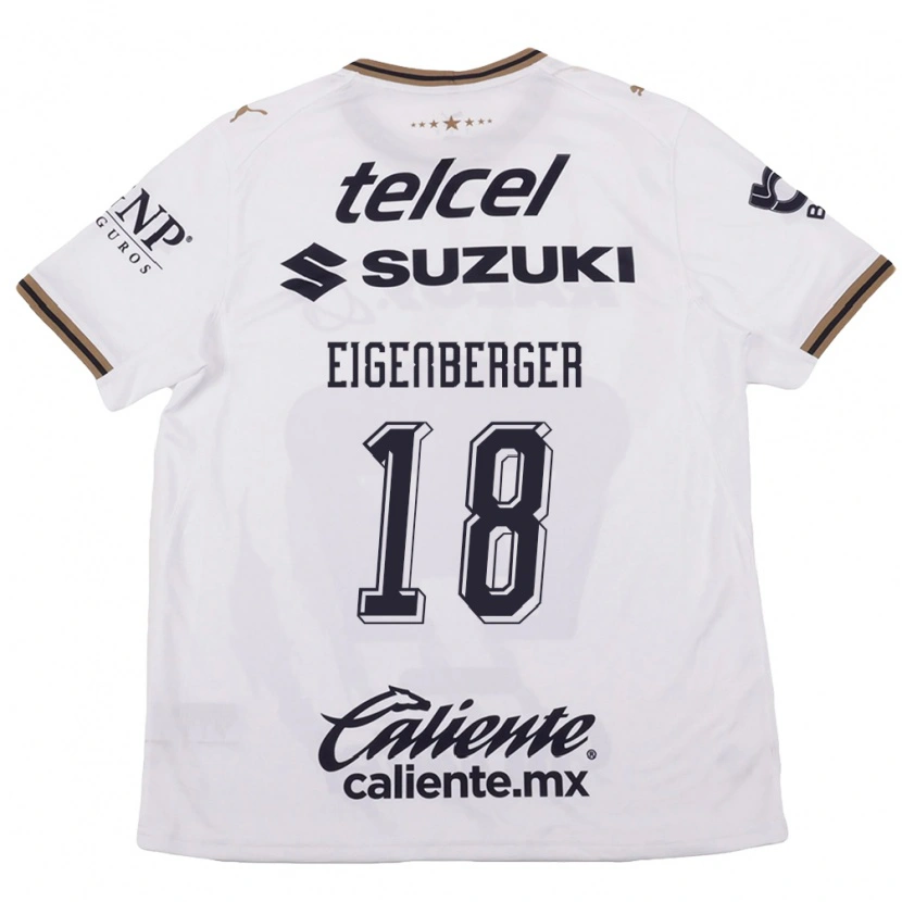 Danxen Niño Camiseta Chandra Eigenberger #18 Blanco Negro Marrón 2ª Equipación 2026/27 La Camisa