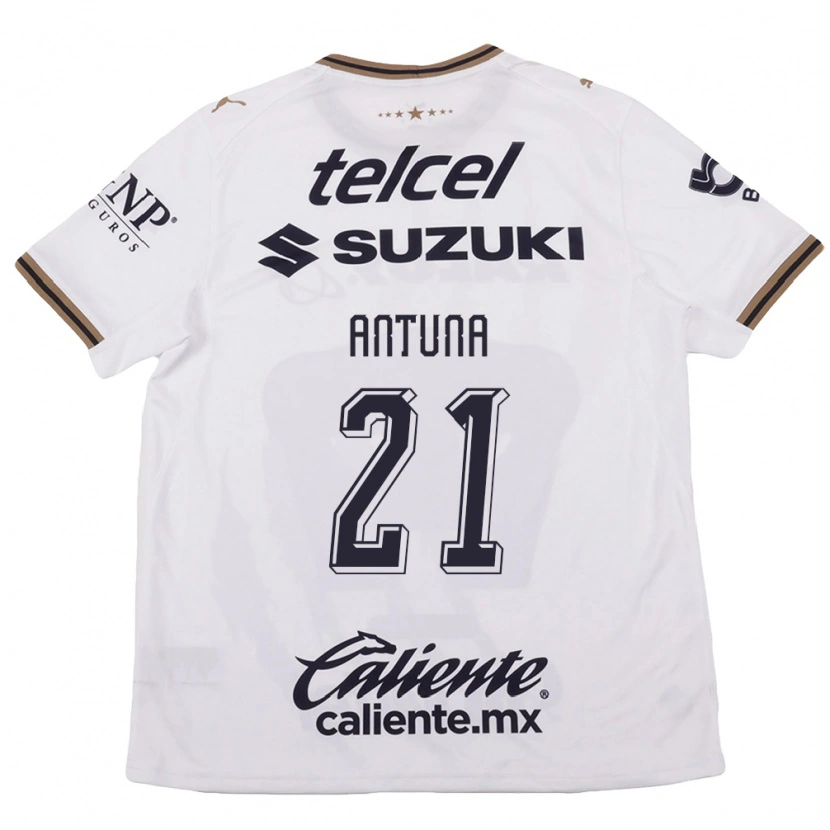 Danxen Niño Camiseta Uriel Antuna #21 Blanco Negro Marrón 2ª Equipación 2026/27 La Camisa
