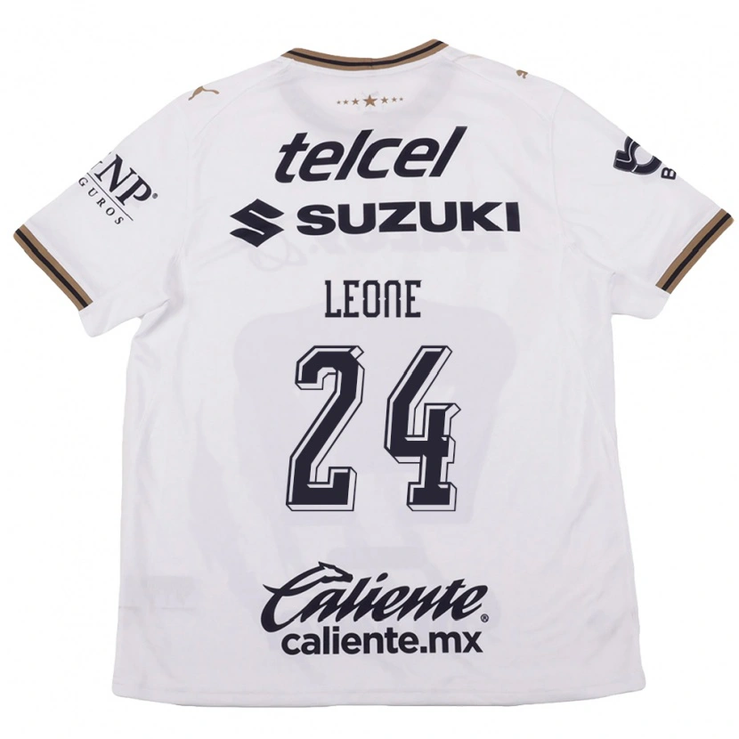 Danxen Niño Camiseta Tony Leone #24 Blanco Negro Marrón 2ª Equipación 2026/27 La Camisa