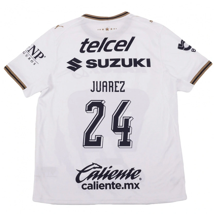 Danxen Niño Camiseta Gabriela Juarez #24 Blanco Negro Marrón 2ª Equipación 2026/27 La Camisa