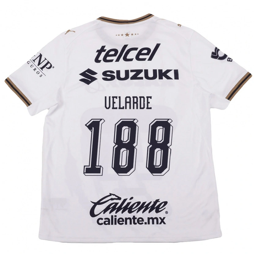 Danxen Niño Camiseta Andrés Velarde #188 Blanco Negro Marrón 2ª Equipación 2026/27 La Camisa