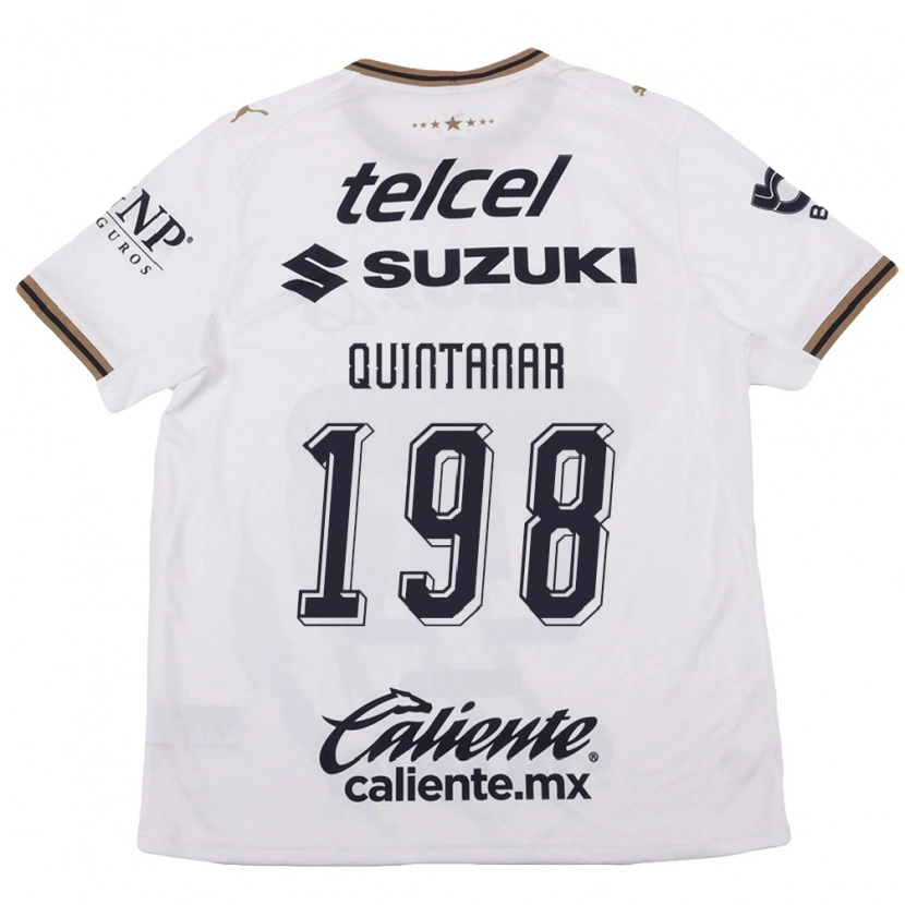 Danxen Niño Camiseta Edgar Quintanar #198 Blanco Negro Marrón 2ª Equipación 2026/27 La Camisa