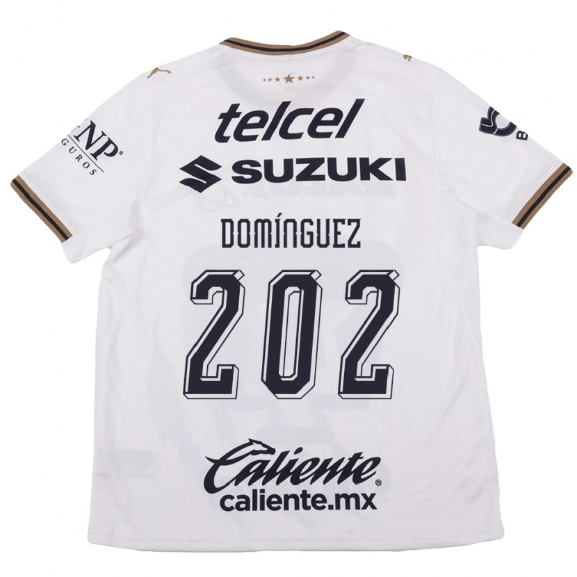 Danxen Niño Camiseta Julio Domínguez #202 Blanco Negro Marrón 2ª Equipación 2026/27 La Camisa