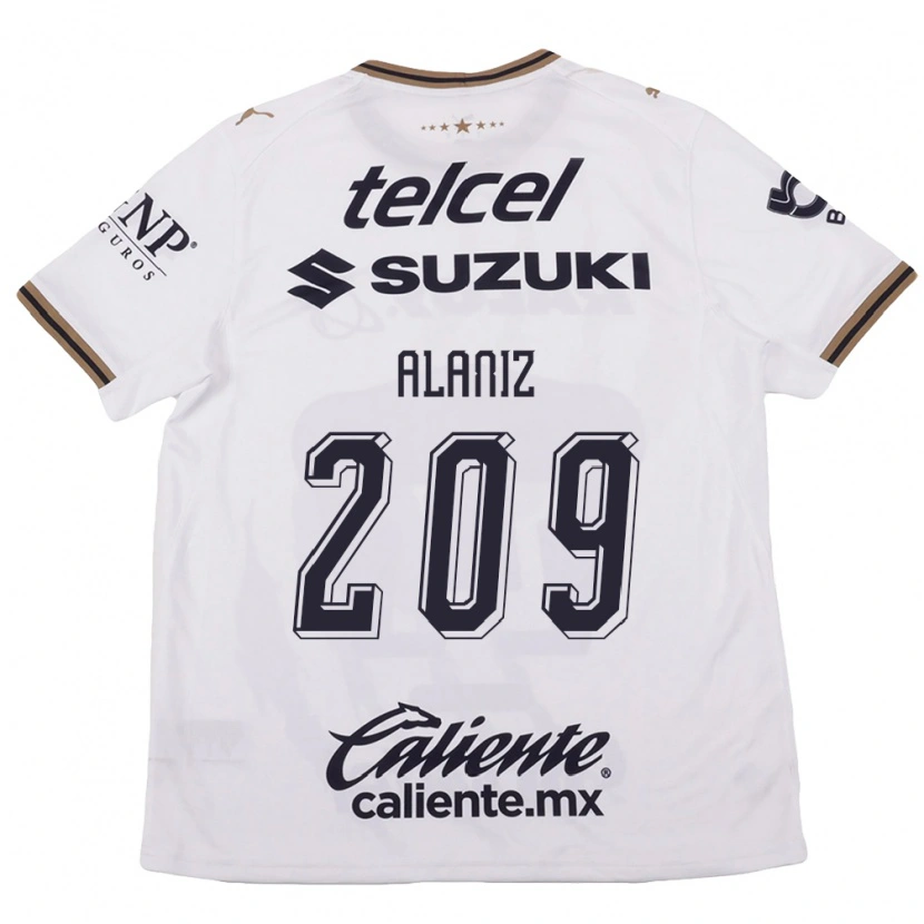 Danxen Niño Camiseta Jorge Alaniz #209 Blanco Negro Marrón 2ª Equipación 2026/27 La Camisa