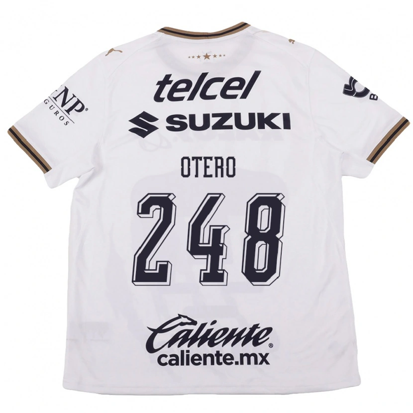 Danxen Niño Camiseta Jonathan Otero #248 Blanco Negro Marrón 2ª Equipación 2026/27 La Camisa