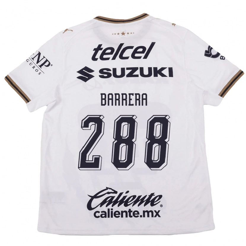 Danxen Niño Camiseta Diego Barrera #288 Blanco Negro Marrón 2ª Equipación 2026/27 La Camisa