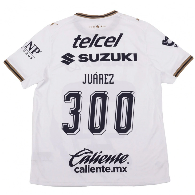 Danxen Niño Camiseta Jonathan Juárez #300 Blanco Negro Marrón 2ª Equipación 2026/27 La Camisa