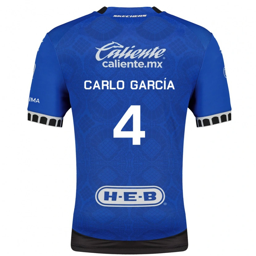 Danxen Niño Camiseta Carlo García #4 Azul Real Blanco Negro 2ª Equipación 2026/27 La Camisa