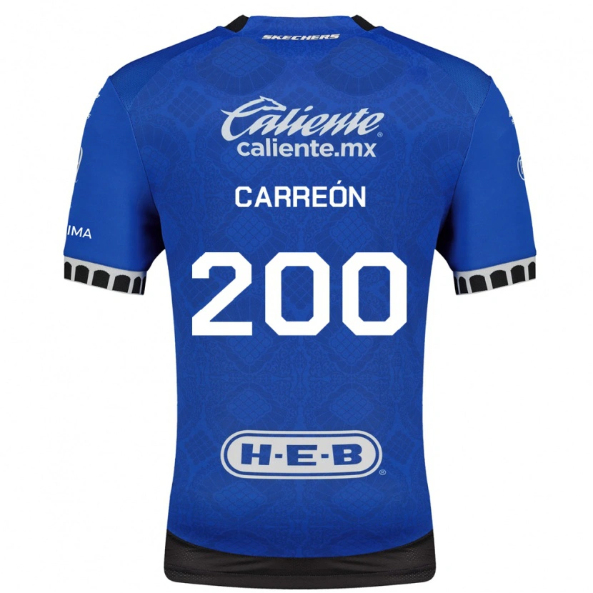 Danxen Niño Camiseta Cristian Carreón #200 Azul Real Blanco Negro 2ª Equipación 2026/27 La Camisa