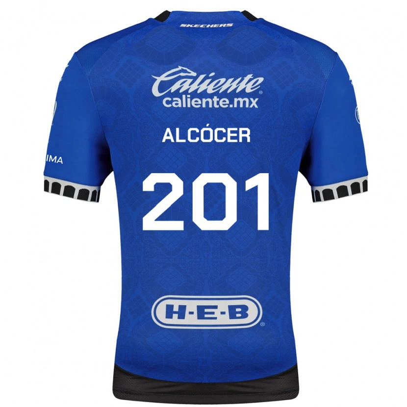 Danxen Niño Camiseta Julián Alcócer #201 Azul Real Blanco Negro 2ª Equipación 2026/27 La Camisa