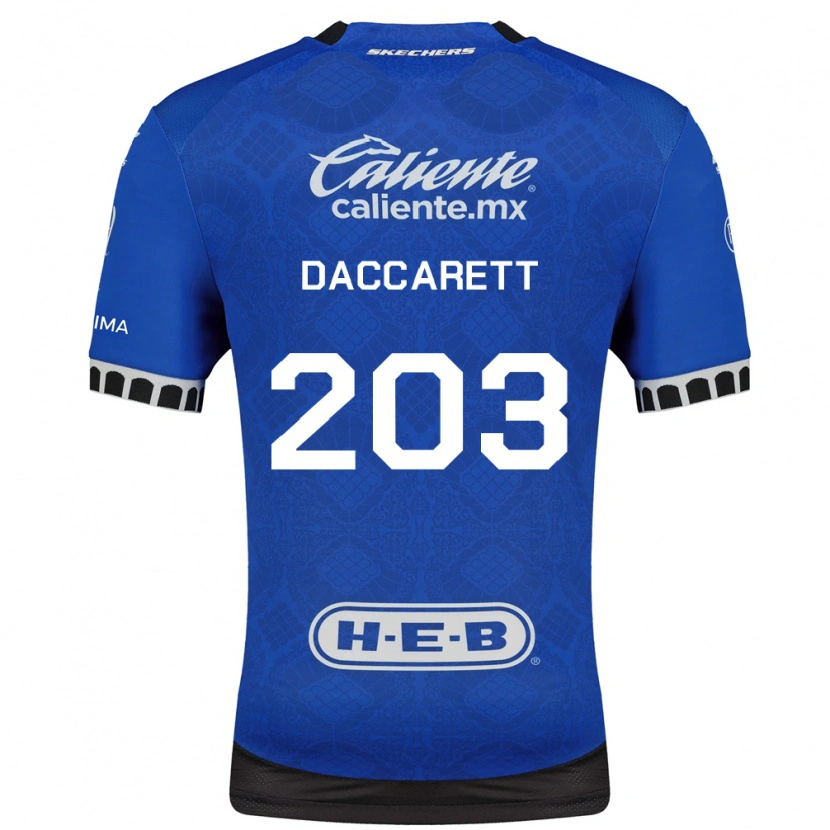 Danxen Niño Camiseta Juan Daccarett #203 Azul Real Blanco Negro 2ª Equipación 2026/27 La Camisa