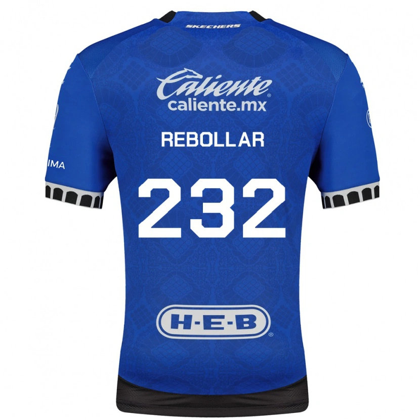 Danxen Niño Camiseta Jonathan Rebollar #232 Azul Real Blanco Negro 2ª Equipación 2026/27 La Camisa
