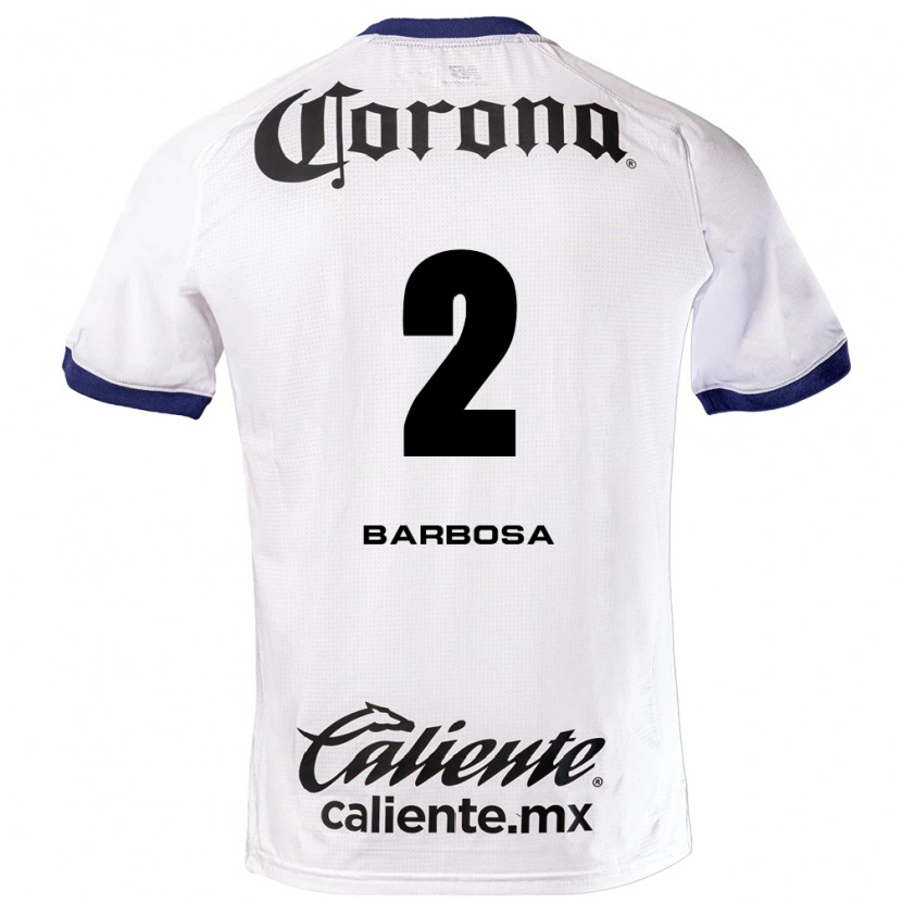 Danxen Niño Camiseta Diego Barbosa #2 Blanco Azul Negro 2ª Equipación 2026/27 La Camisa