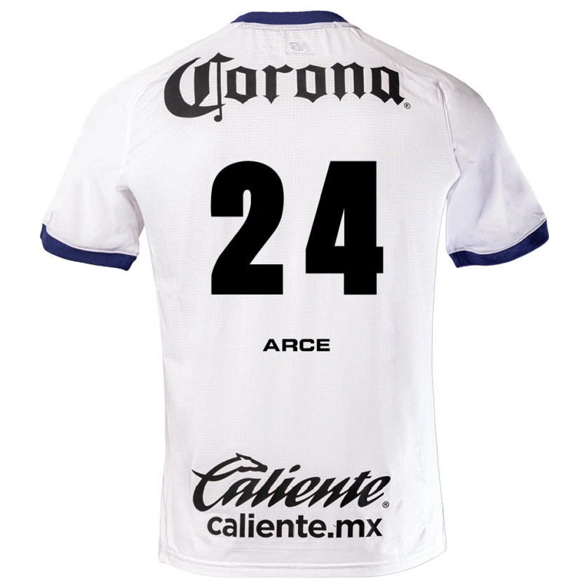 Danxen Niño Camiseta Fernando Arce #24 Blanco Azul Negro 2ª Equipación 2026/27 La Camisa