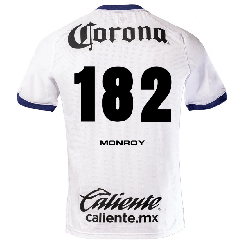 Danxen Niño Camiseta Brayan Monroy #182 Blanco Azul Negro 2ª Equipación 2026/27 La Camisa