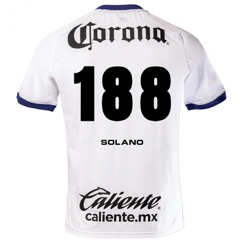 Danxen Niño Camiseta Aldo Solano #188 Blanco Azul Negro 2ª Equipación 2026/27 La Camisa