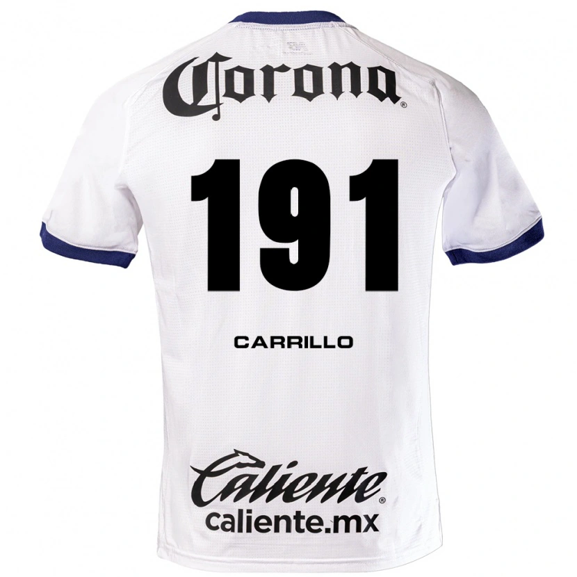 Danxen Niño Camiseta Carlos Carrillo #191 Blanco Azul Negro 2ª Equipación 2026/27 La Camisa