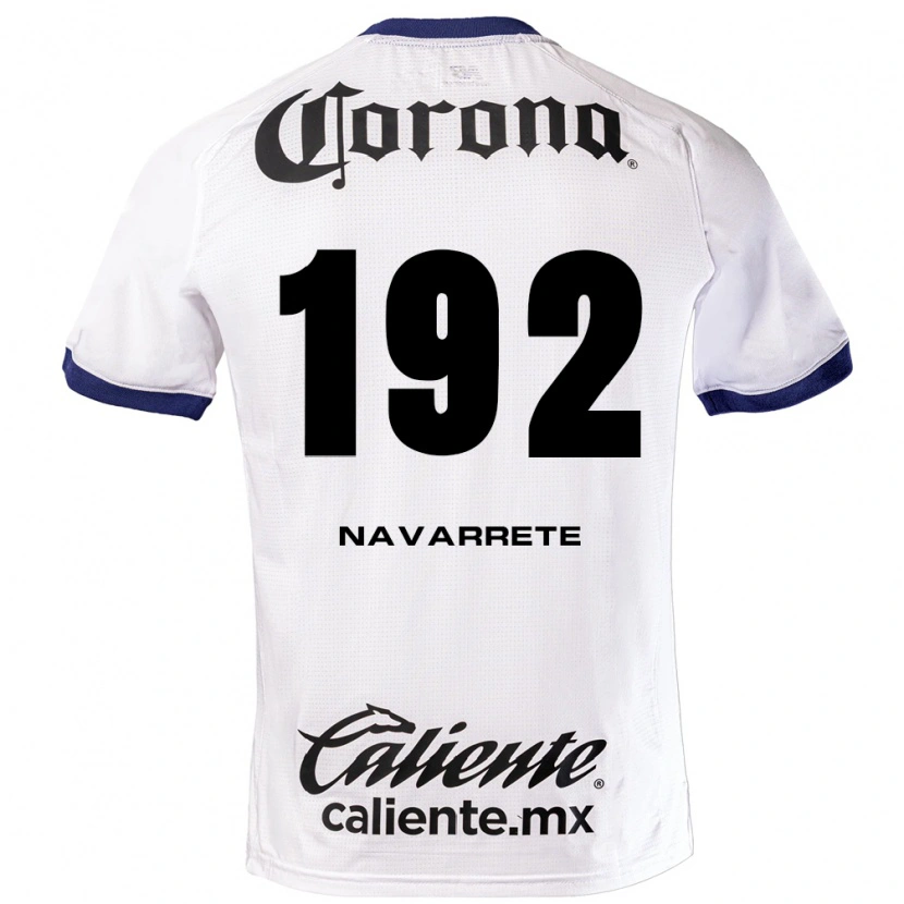 Danxen Niño Camiseta Luis Navarrete #192 Blanco Azul Negro 2ª Equipación 2026/27 La Camisa