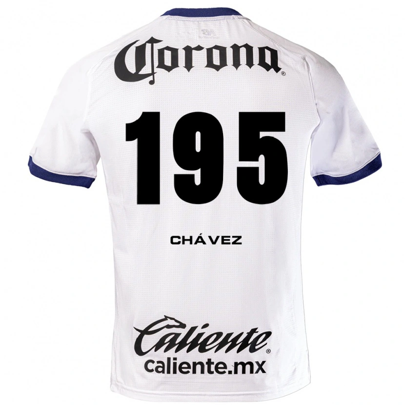 Danxen Niño Camiseta Ángel Chávez #195 Blanco Azul Negro 2ª Equipación 2026/27 La Camisa