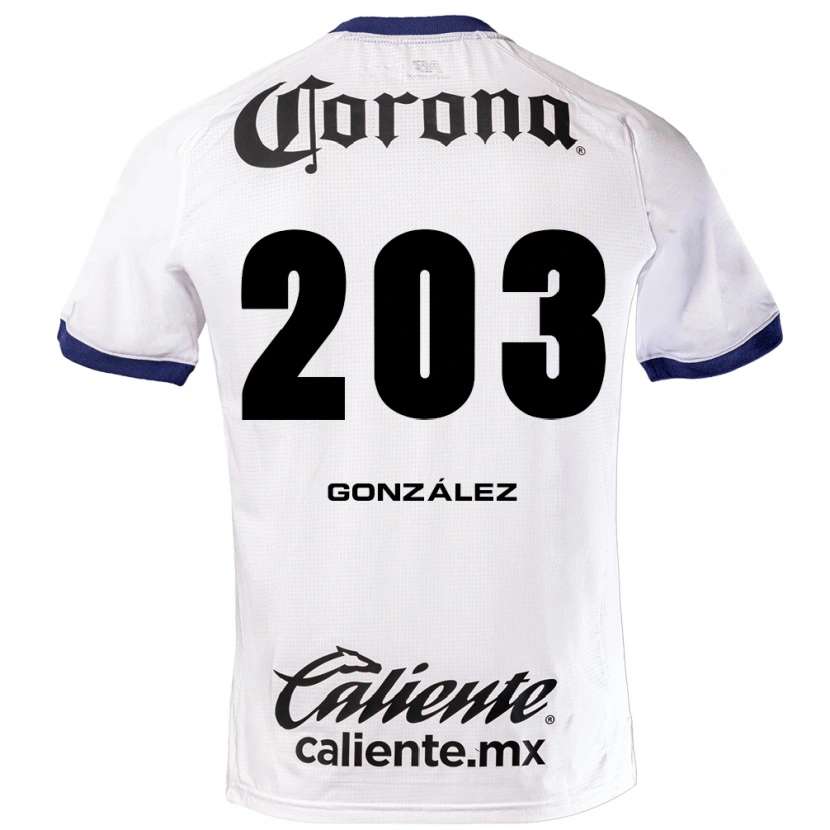 Danxen Niño Camiseta Luis González #203 Blanco Azul Negro 2ª Equipación 2026/27 La Camisa