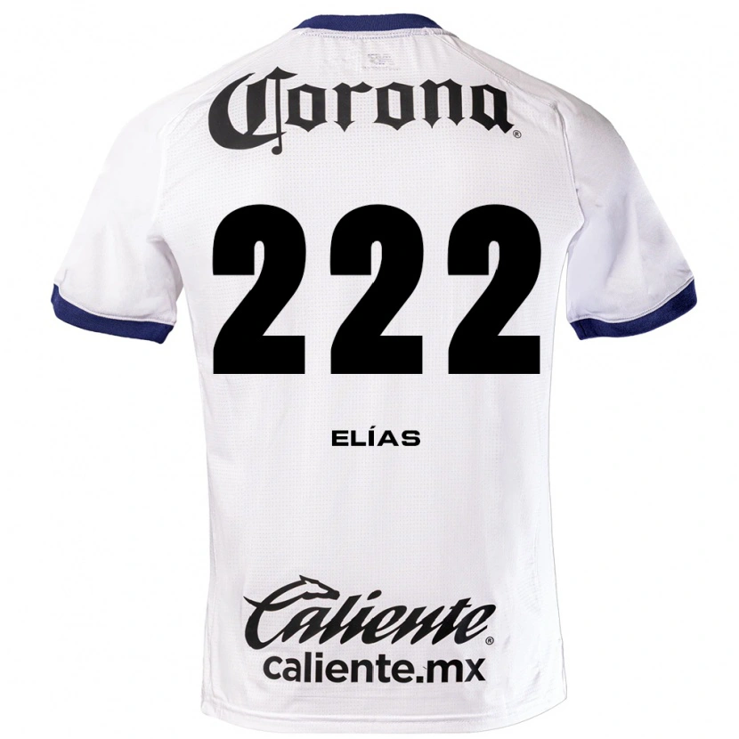 Danxen Niño Camiseta Carlos Elías #222 Blanco Azul Negro 2ª Equipación 2026/27 La Camisa