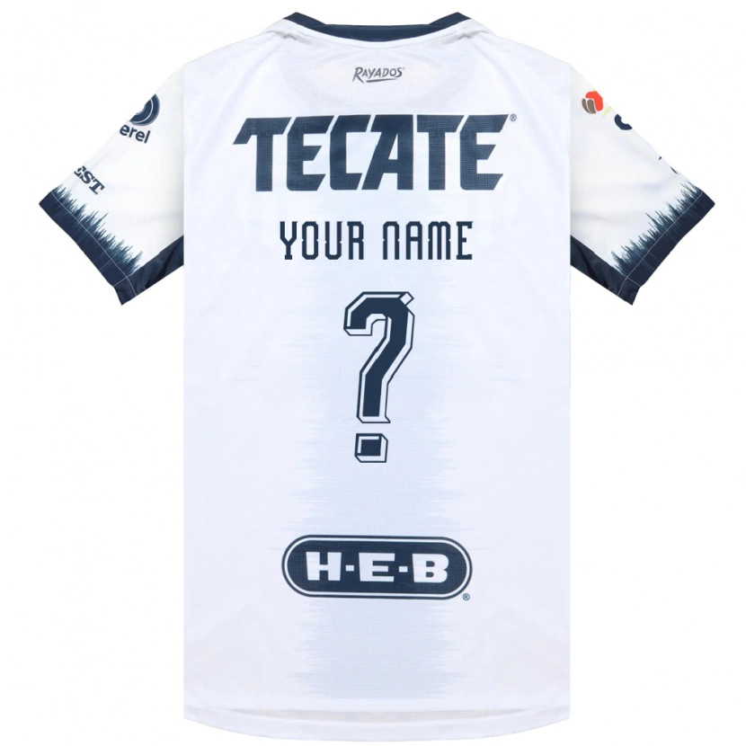 Danxen Niño Camiseta Su Nombre #0 Blanco Azul Tinta Rojo 2ª Equipación 2026/27 La Camisa