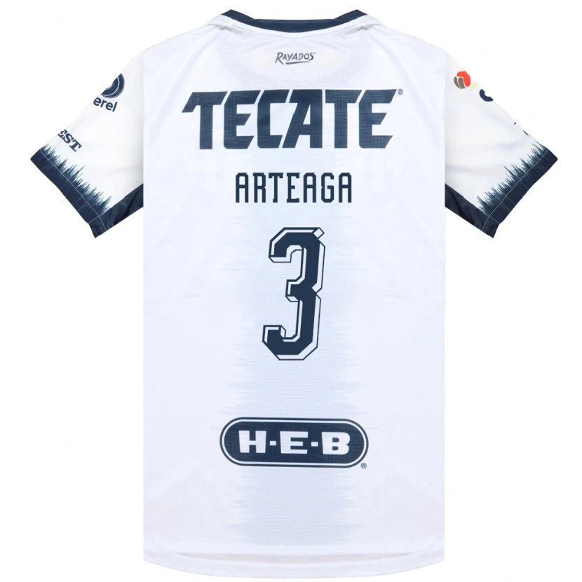 Danxen Niño Camiseta Gerardo Arteaga #3 Blanco Azul Tinta Rojo 2ª Equipación 2026/27 La Camisa