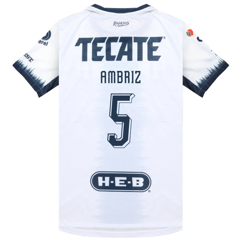 Danxen Niño Camiseta Fidel Ambríz #5 Blanco Azul Tinta Rojo 2ª Equipación 2026/27 La Camisa