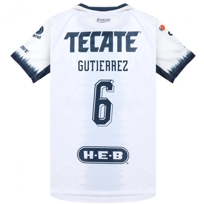 Danxen Niño Camiseta Edson Gutierrez #6 Blanco Azul Tinta Rojo 2ª Equipación 2026/27 La Camisa